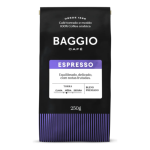Kit 4 Café Torrado e Moído Gourmet Espresso Baggio 250g Pacote Total 1kg